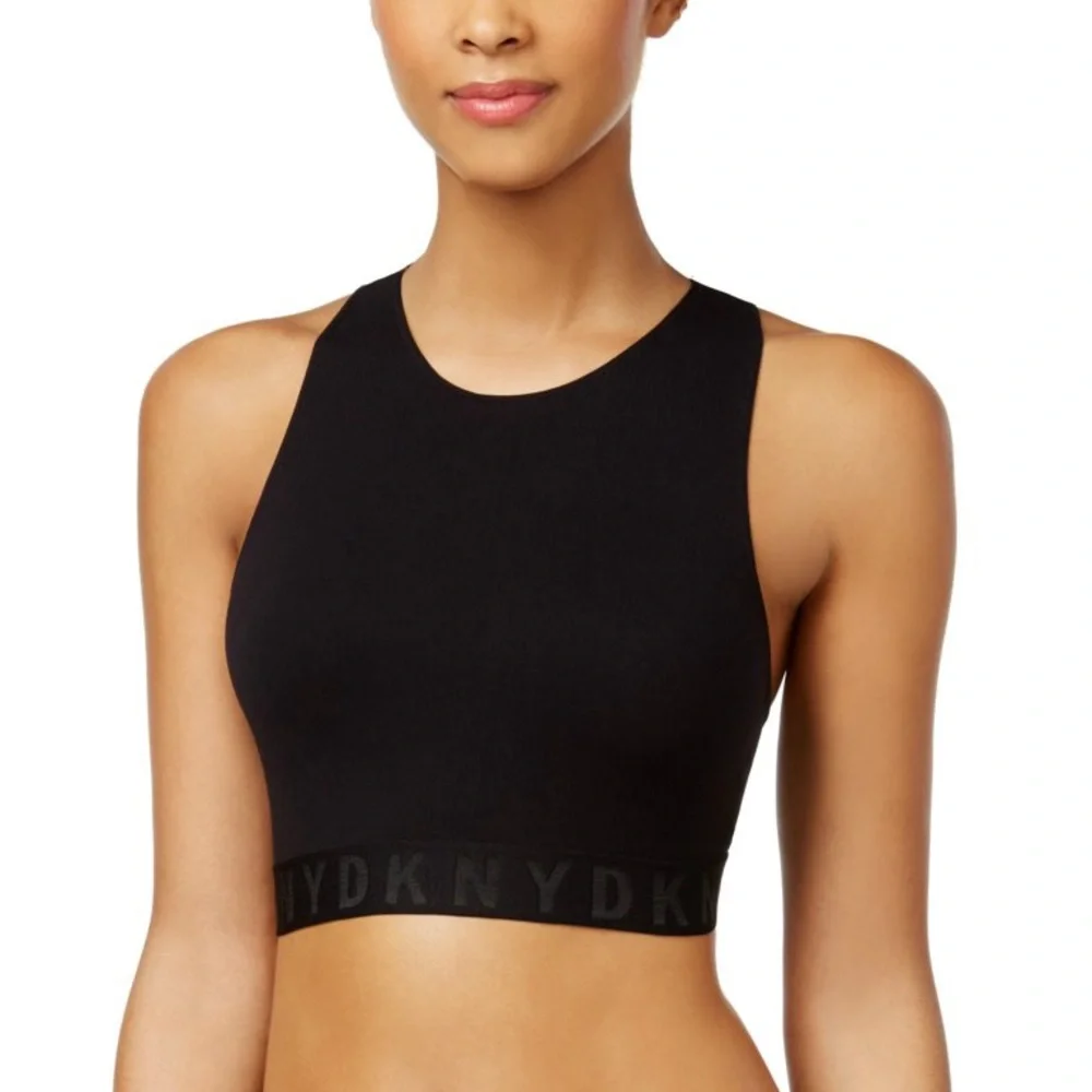 🆕 NWOT DKNY Litewear Seamless Ribbed Crop Top Bralette - Picture 3 of 4